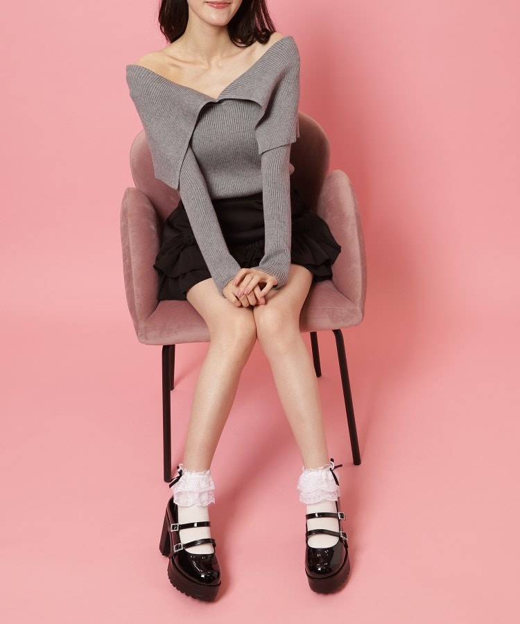 シーエス ティーアンドピー csT&P 厚底キラキラダブルストラップパンプス （アイボリー(204)） アイボリー(204)