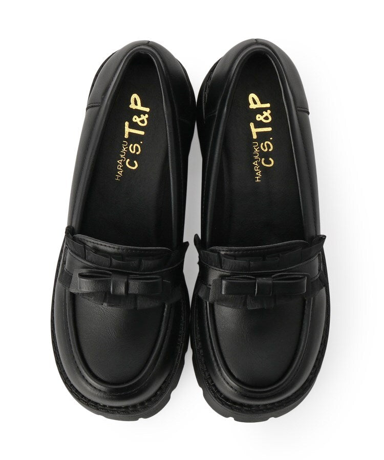 シーエス ティーアンドピー csT&P フリル付きリボンローファー （アイボリー(004)） アイボリー(004)