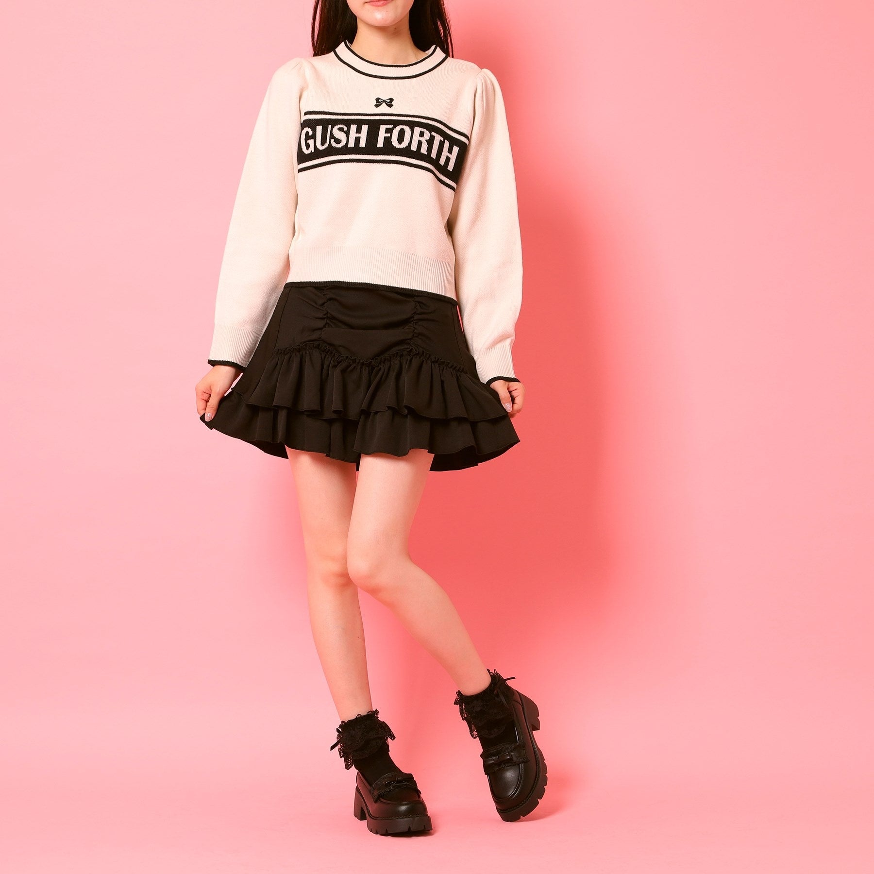 シーエス ティーアンドピー csT&P フリル付きリボンローファー （レッド(063)） レッド(063)