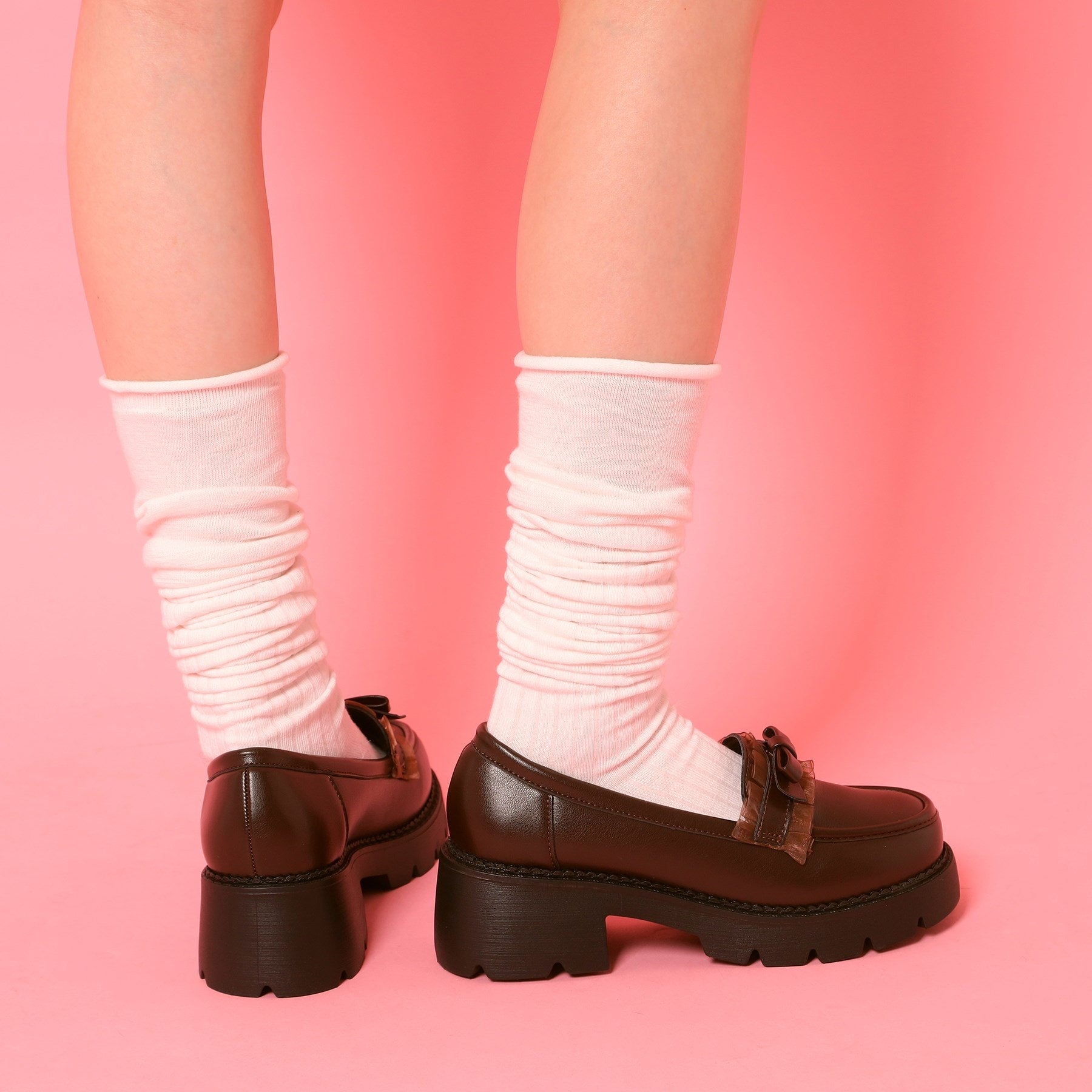 シーエス ティーアンドピー csT&P フリル付きリボンローファー （レッド(063)） レッド(063)