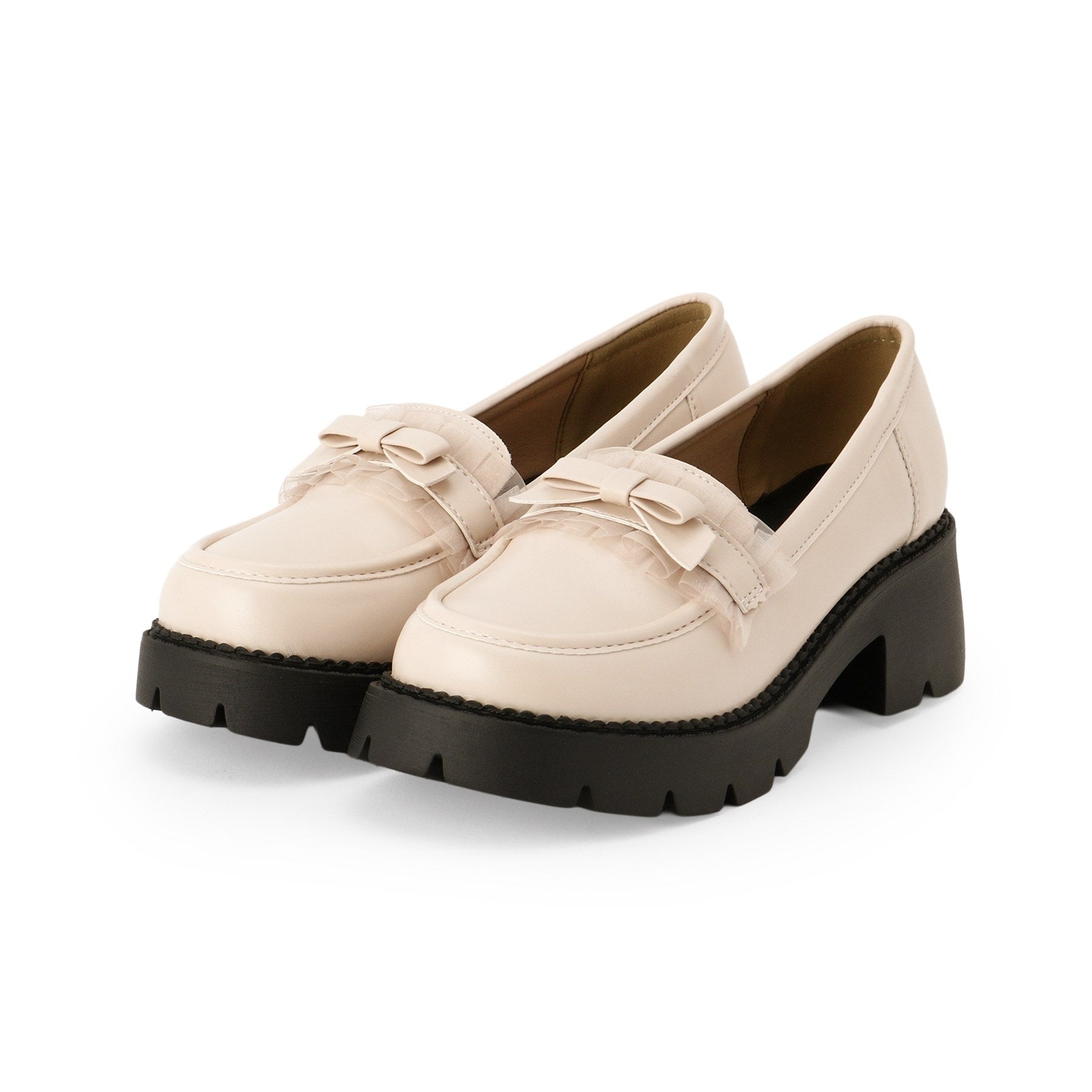 シーエス ティーアンドピー csT&P フリル付きリボンローファー （レッド(063)） レッド(063)