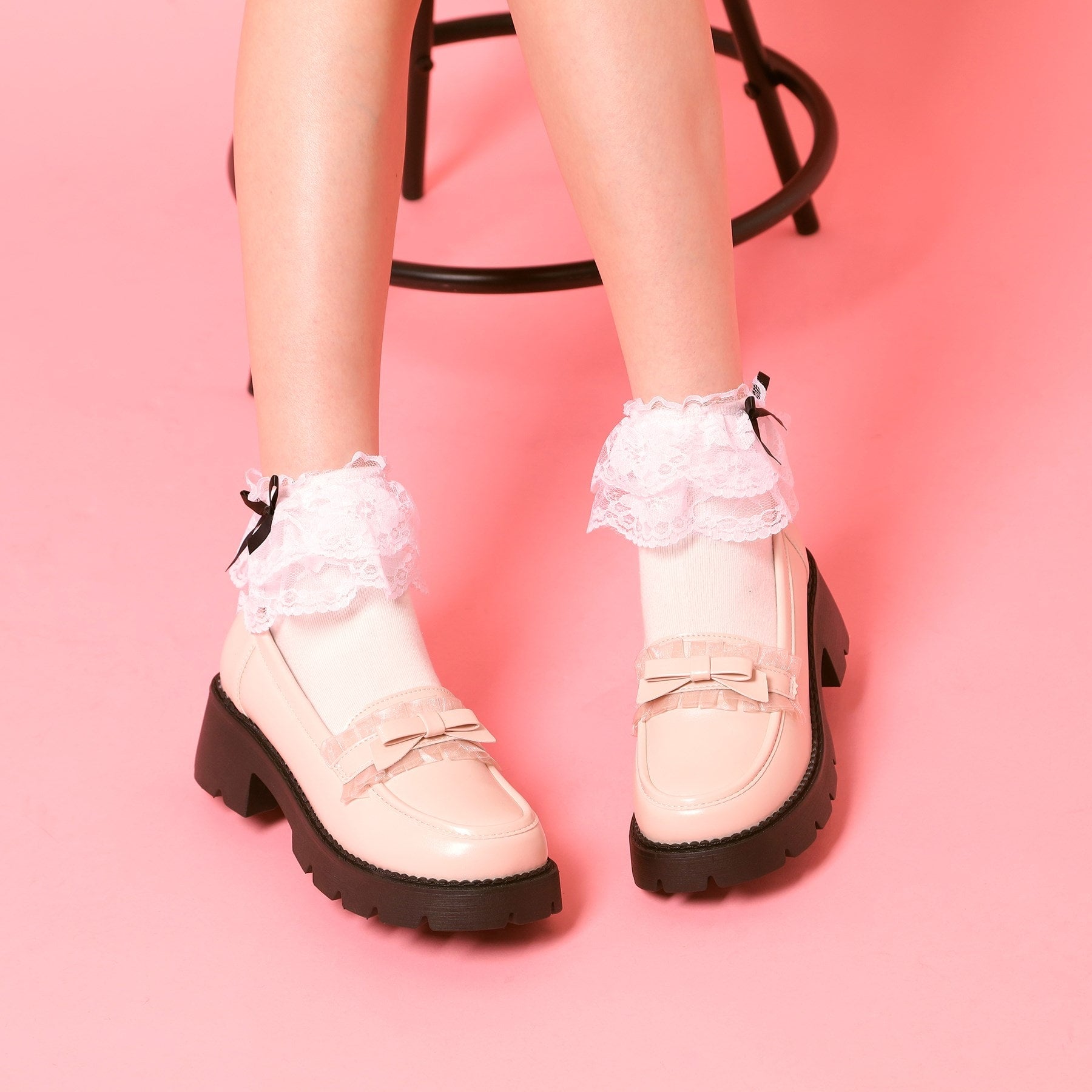 シーエス ティーアンドピー csT&P フリル付きリボンローファー （アイボリー(004)） アイボリー(004)