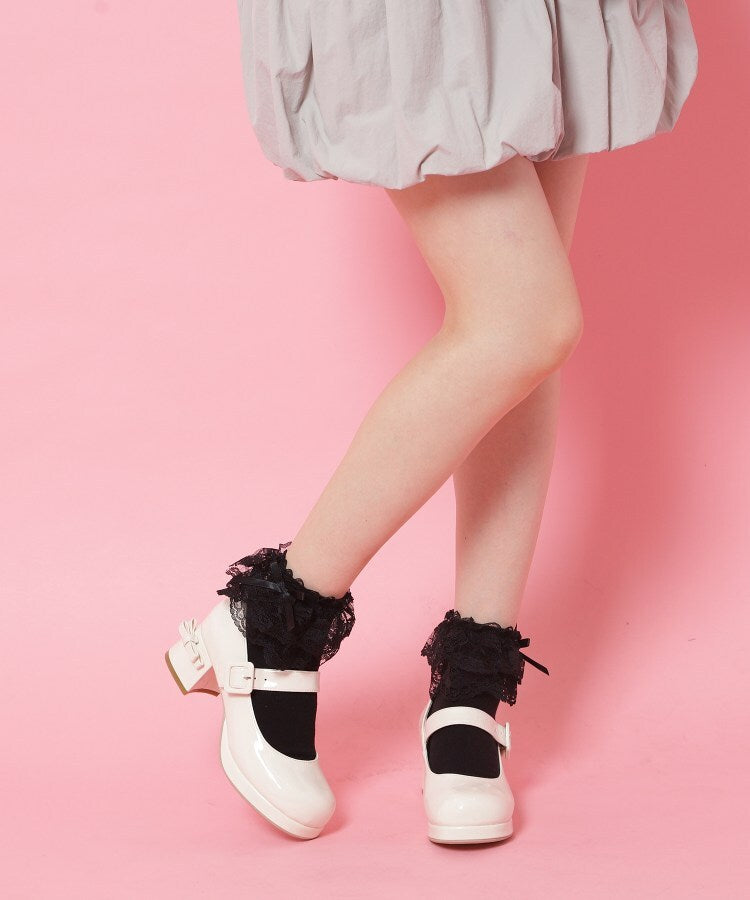 シーエス ティーアンドピー csT&P バレエコアストラップ付リボン付きパンプス （ブラック(219)） ブラック(219)