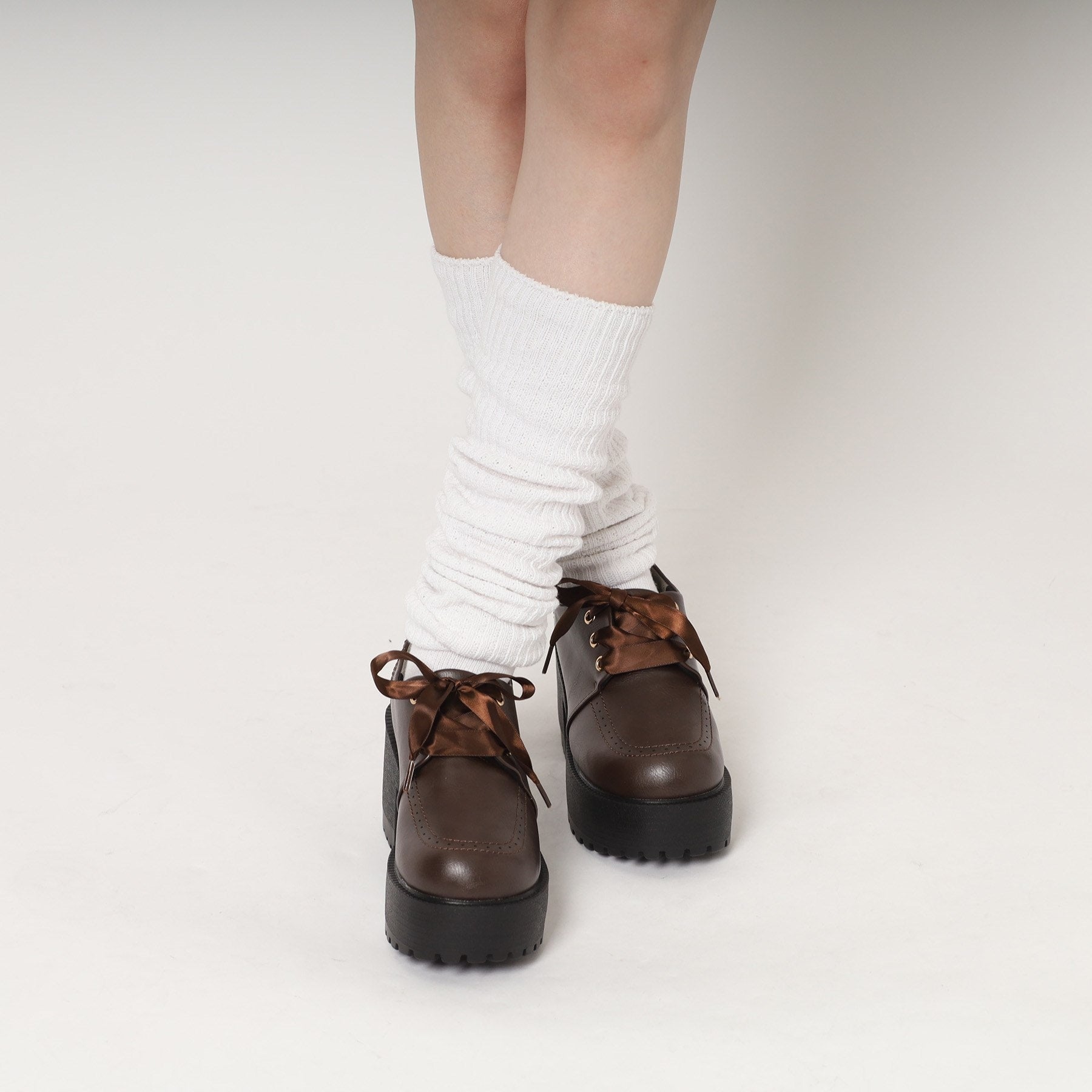 シーエス ティーアンドピー csT&P 厚底サテンリボンレースアップヒールシューズ （ブラック(919)） ブラック(919)