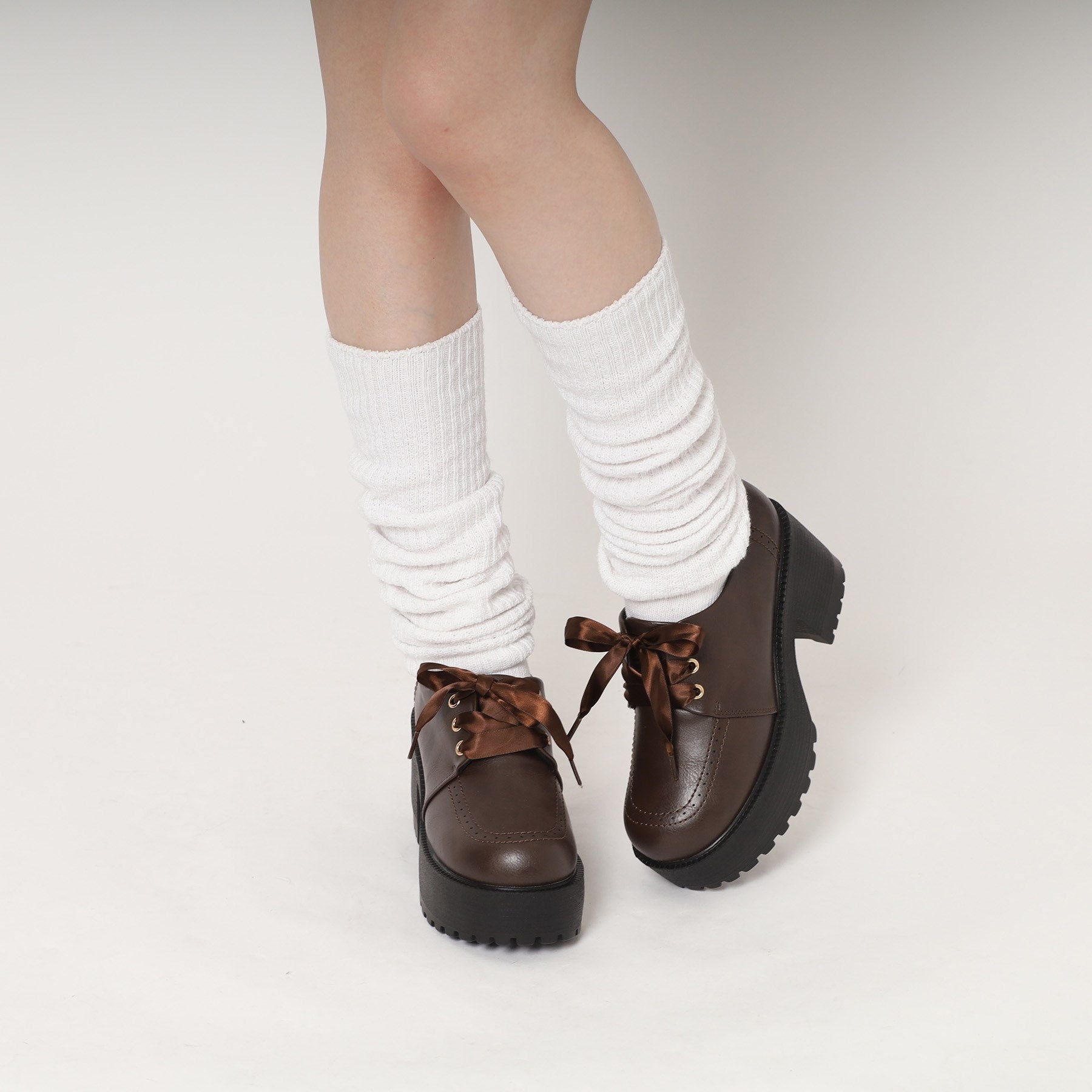 シーエス ティーアンドピー csT&P 厚底サテンリボンレースアップヒールシューズ （ブラック(919)） ブラック(919)