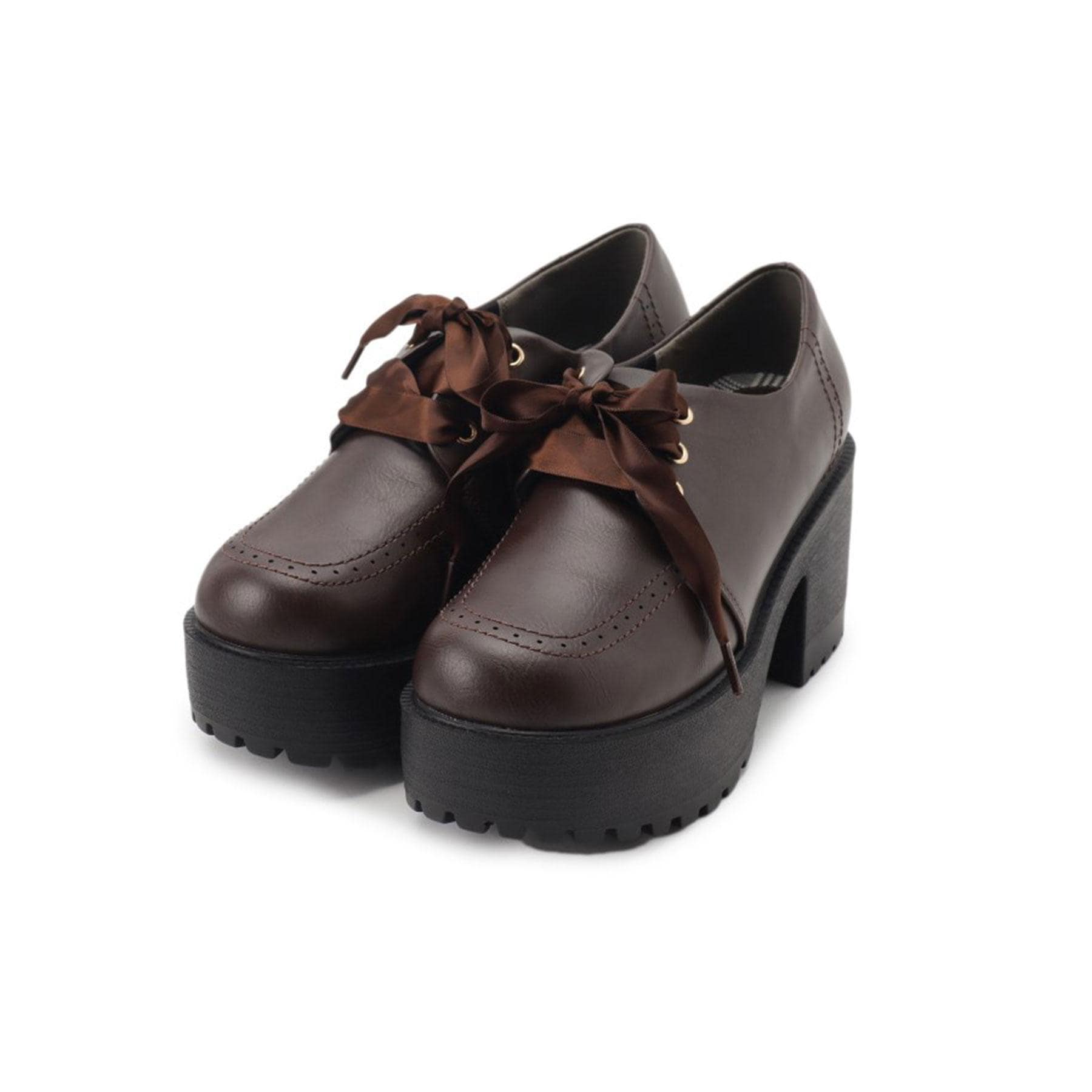 シーエス ティーアンドピー csT&P 厚底サテンリボンレースアップヒールシューズ （ブラック(919)） ブラック(919)