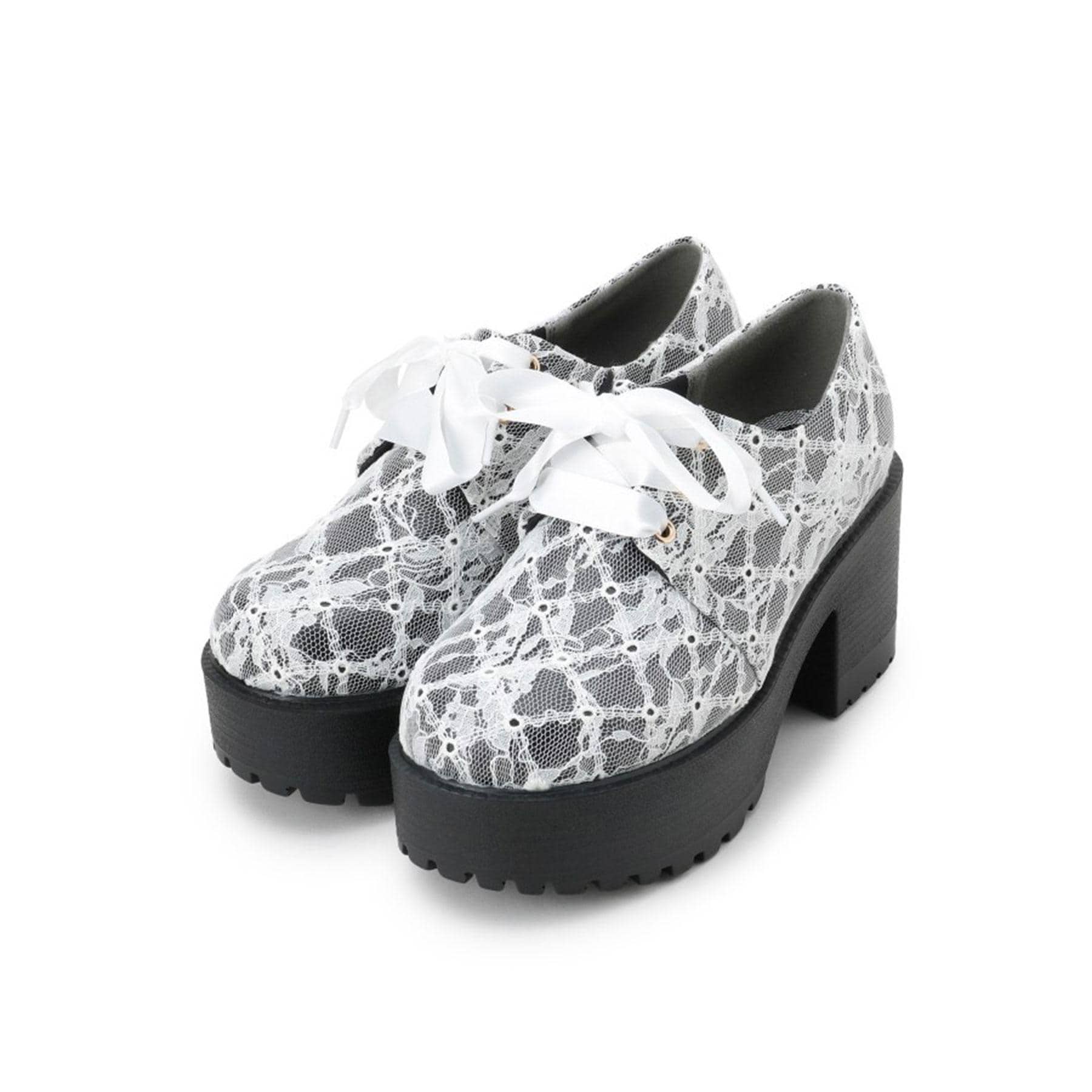 シーエス ティーアンドピー csT&P 厚底サテンリボンレースアップヒールシューズ （ブラック(919)） ブラック(919)