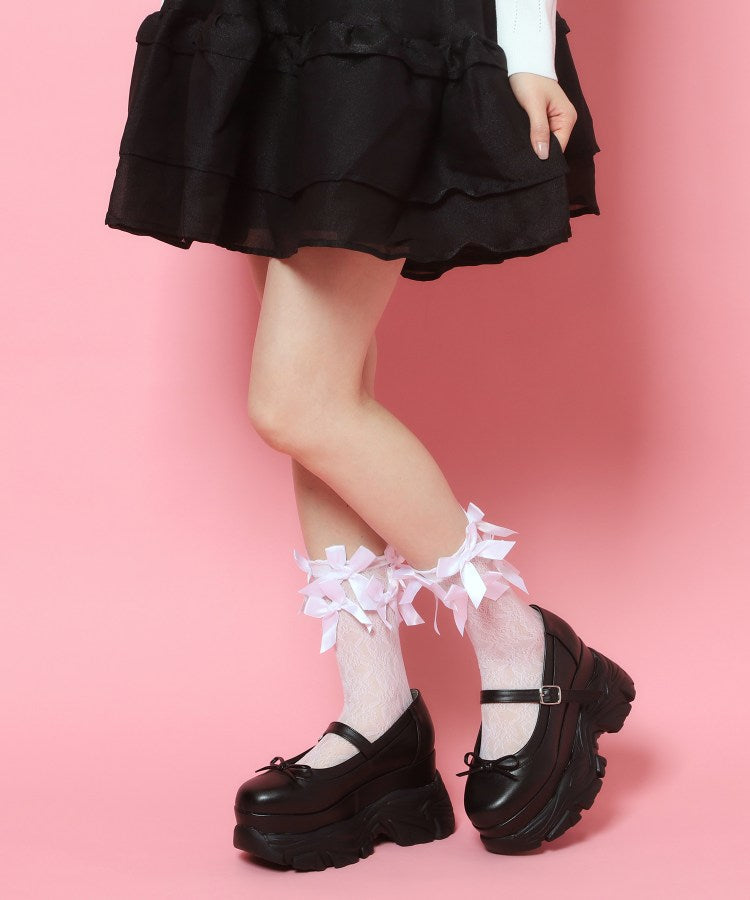 シーエス ティーアンドピー csT&P 厚底ストラップリボンパンプス （ブラック(019)） ブラック(019)
