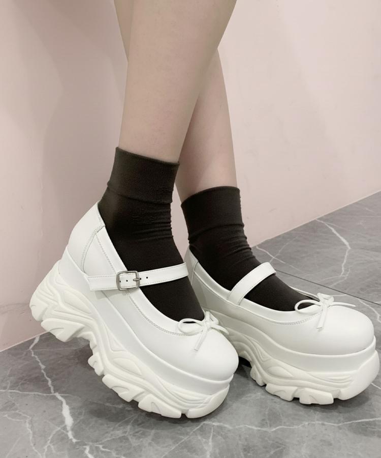 シーエス ティーアンドピー csT&P 厚底ストラップリボンパンプス （アイボリー(004)） アイボリー(004)