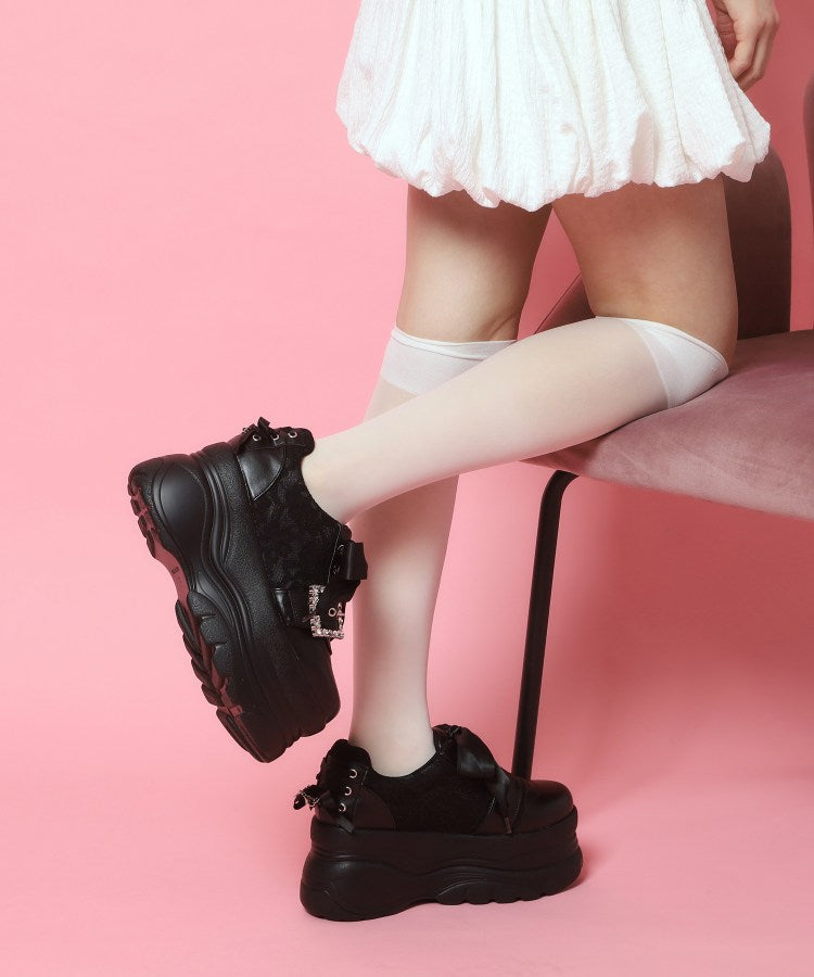 シーエス ティーアンドピー csT&P 夢見る厚底十字架キラキラスニーカー （ブルー(992)） ブルー(992)