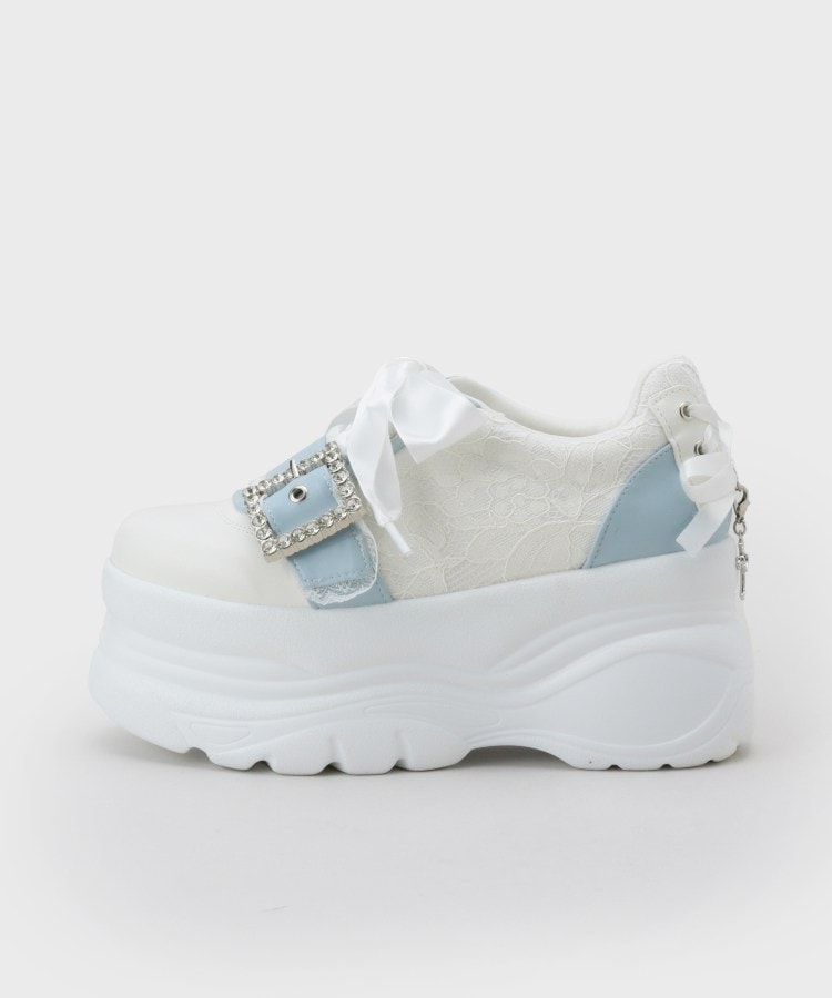 シーエス ティーアンドピー csT&P 夢見る厚底十字架キラキラスニーカー （ブルー(992)） ブルー(992)