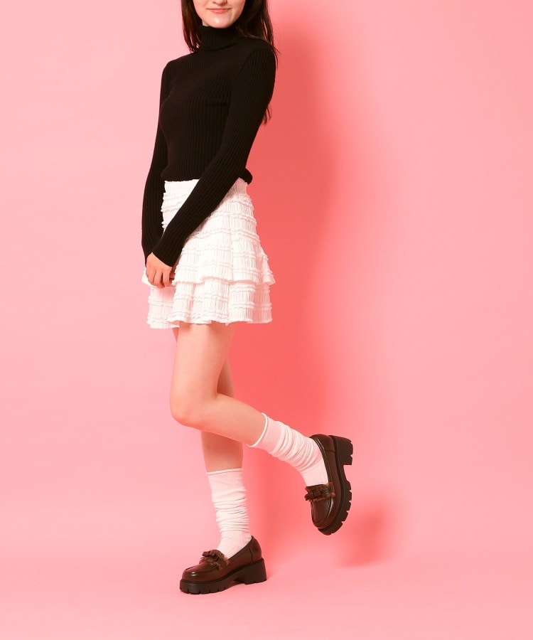 シーエス ティーアンドピー csT&P フリル付きリボンローファー （ブラック(019)） ブラック(019)