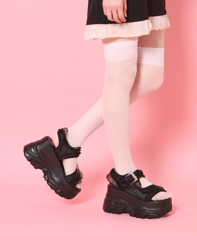 シーエス ティーアンドピー csT&P 厚底ダブルソールシフォンサンダル （ブラック(019)） ブラック(019)