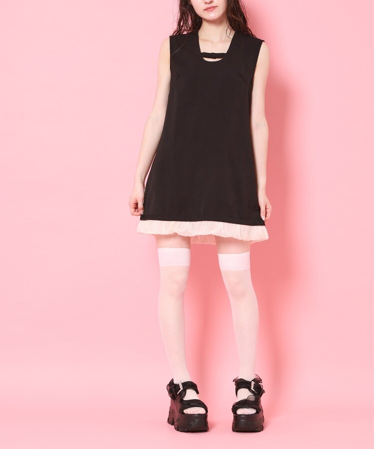 シーエス ティーアンドピー csT&P 厚底ダブルソールシフォンサンダル （ブラック(019)） ブラック(019)