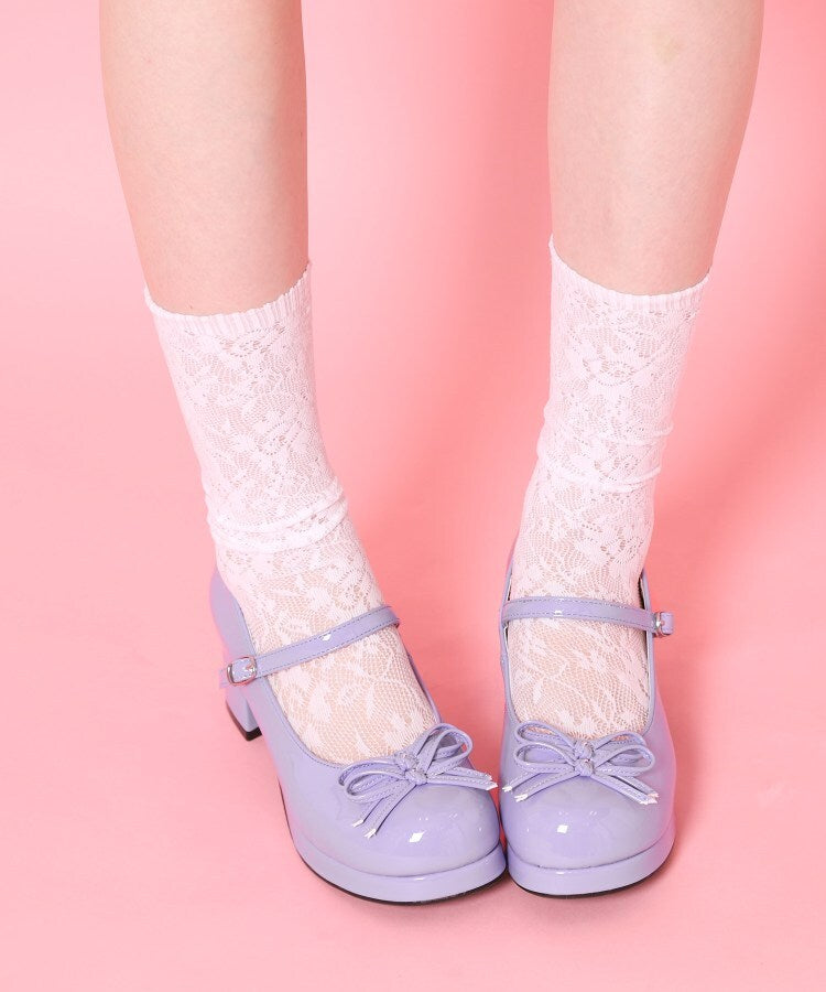 シーエス ティーアンドピー csT&P 小リボンダブルパンプス （パープル(283)） パープル(283)