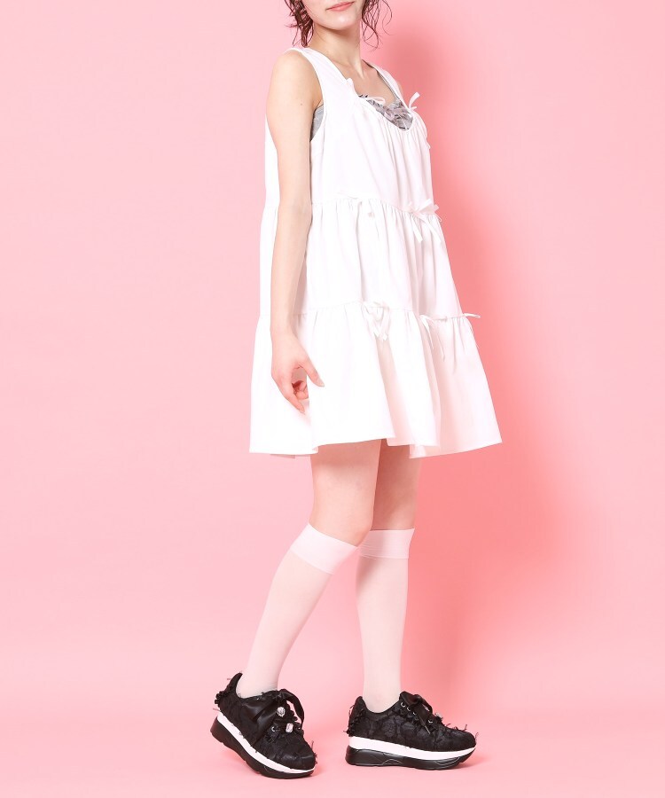 シーエス ティーアンドピー csT&P 厚底ガーリーリボンレーススニーカー （ホワイト(301)） ホワイト(301)