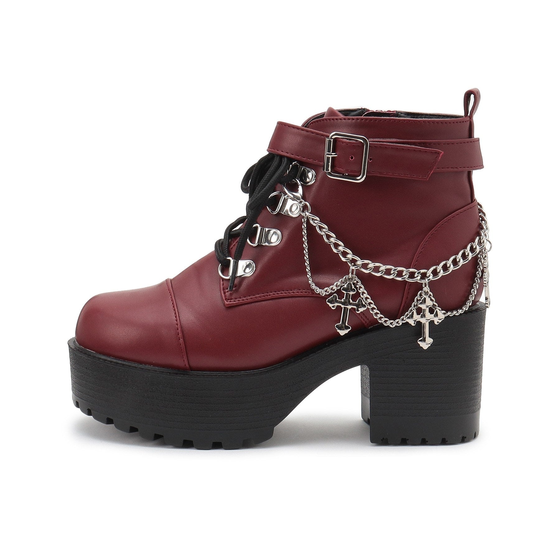 シーエス ティーアンドピー csT&P 厚底十字架チャーム付きチェーンブーツ （ホワイト(001)） ホワイト(001)