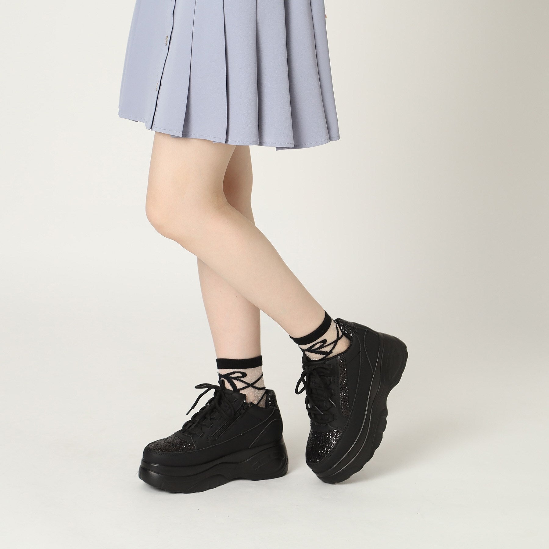 シーエス ティーアンドピー csT&P グリッター厚底スニーカー