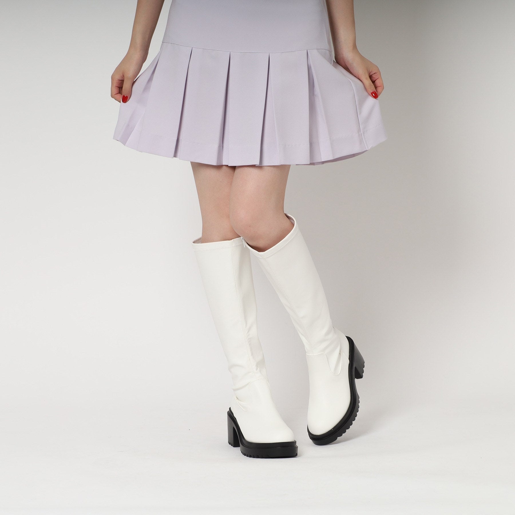 シーエス ティーアンドピー csT&P 厚底ロングストレッチブーツ （ホワイト(001)） ホワイト(001)