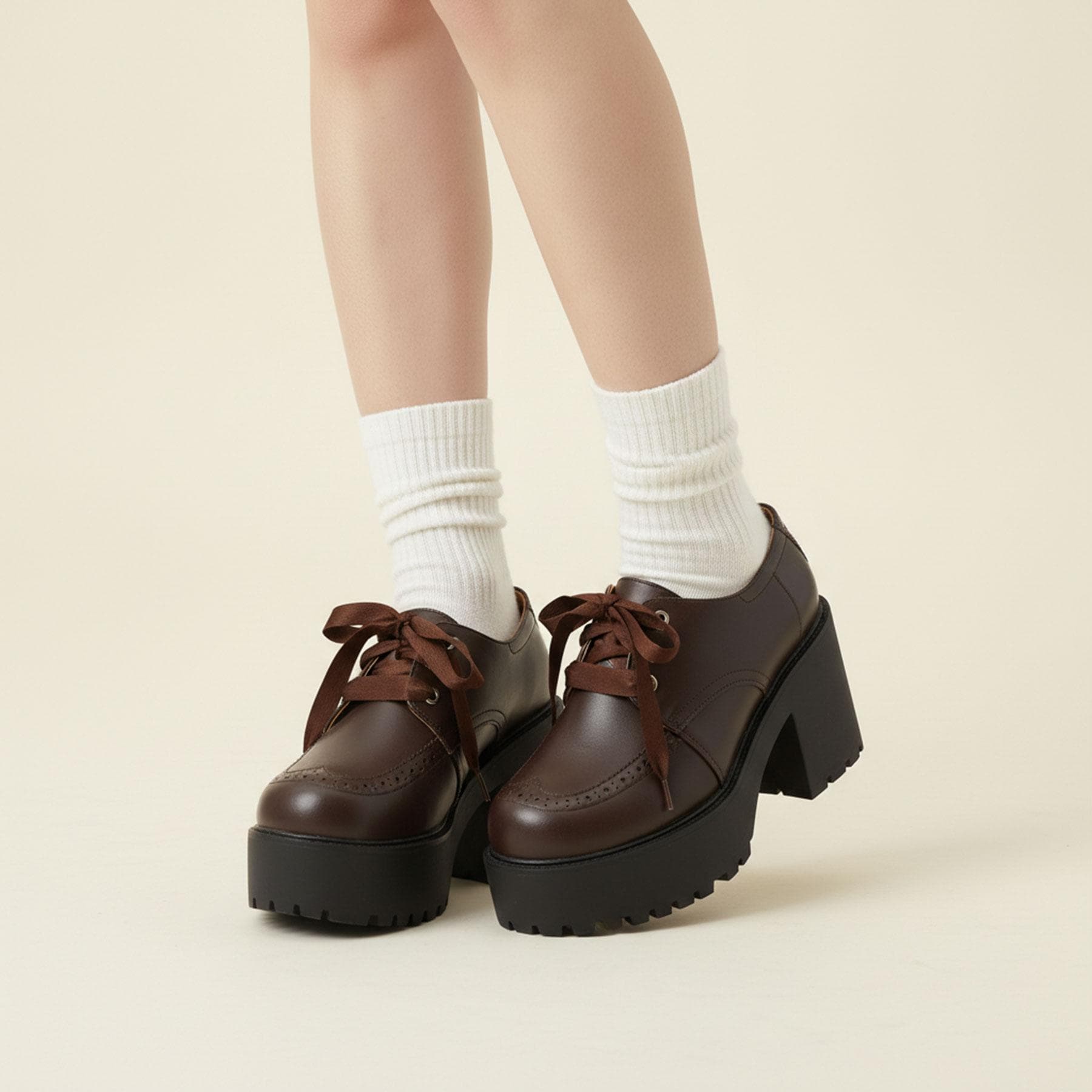 シーエス ティーアンドピー csT&P 厚底レースアップシューズ （ダークブラウン(043)） ダークブラウン(043)