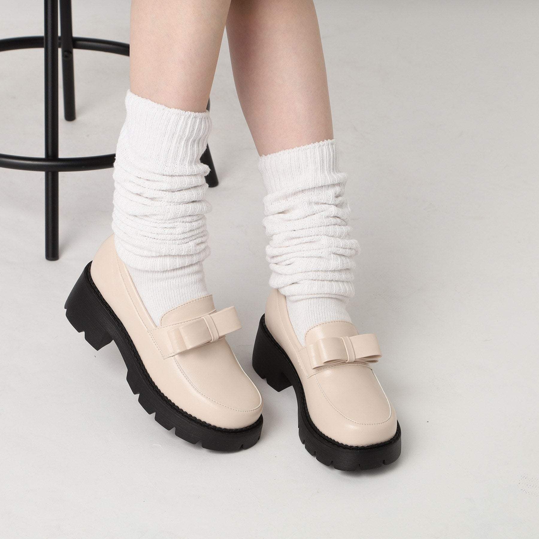 シーエス ティーアンドピー csT&P リボン付きローファーパンプス （アイボリー(004)） アイボリー(004)