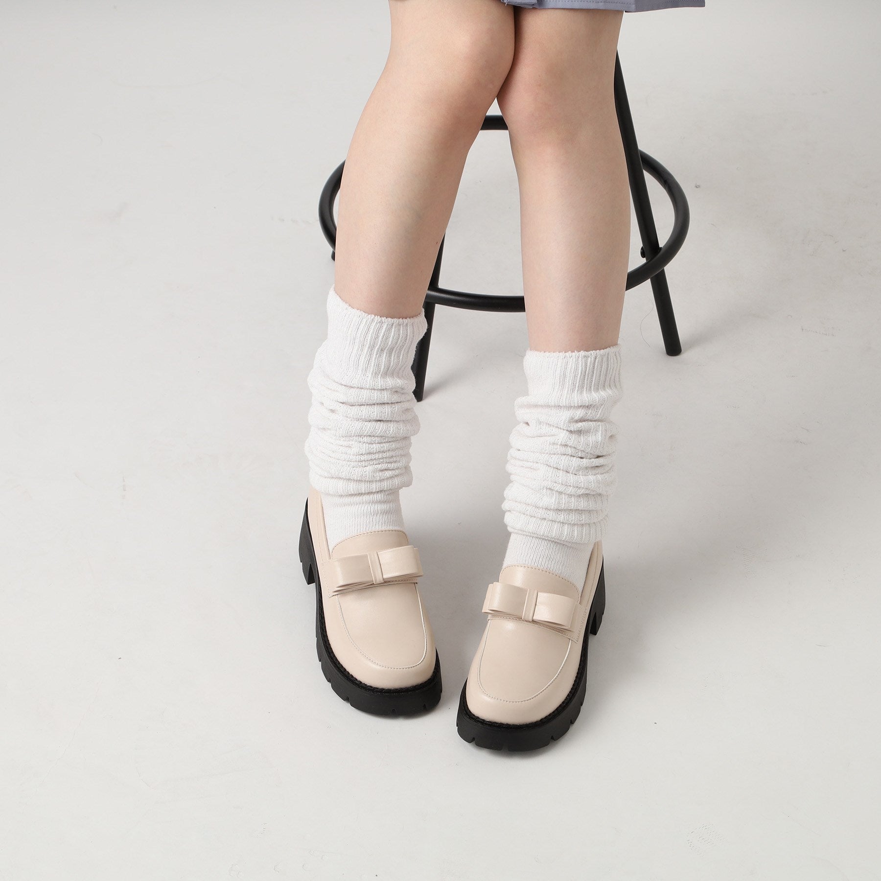 シーエス ティーアンドピー csT&P リボン付きローファーパンプス （アイボリー(004)） アイボリー(004)