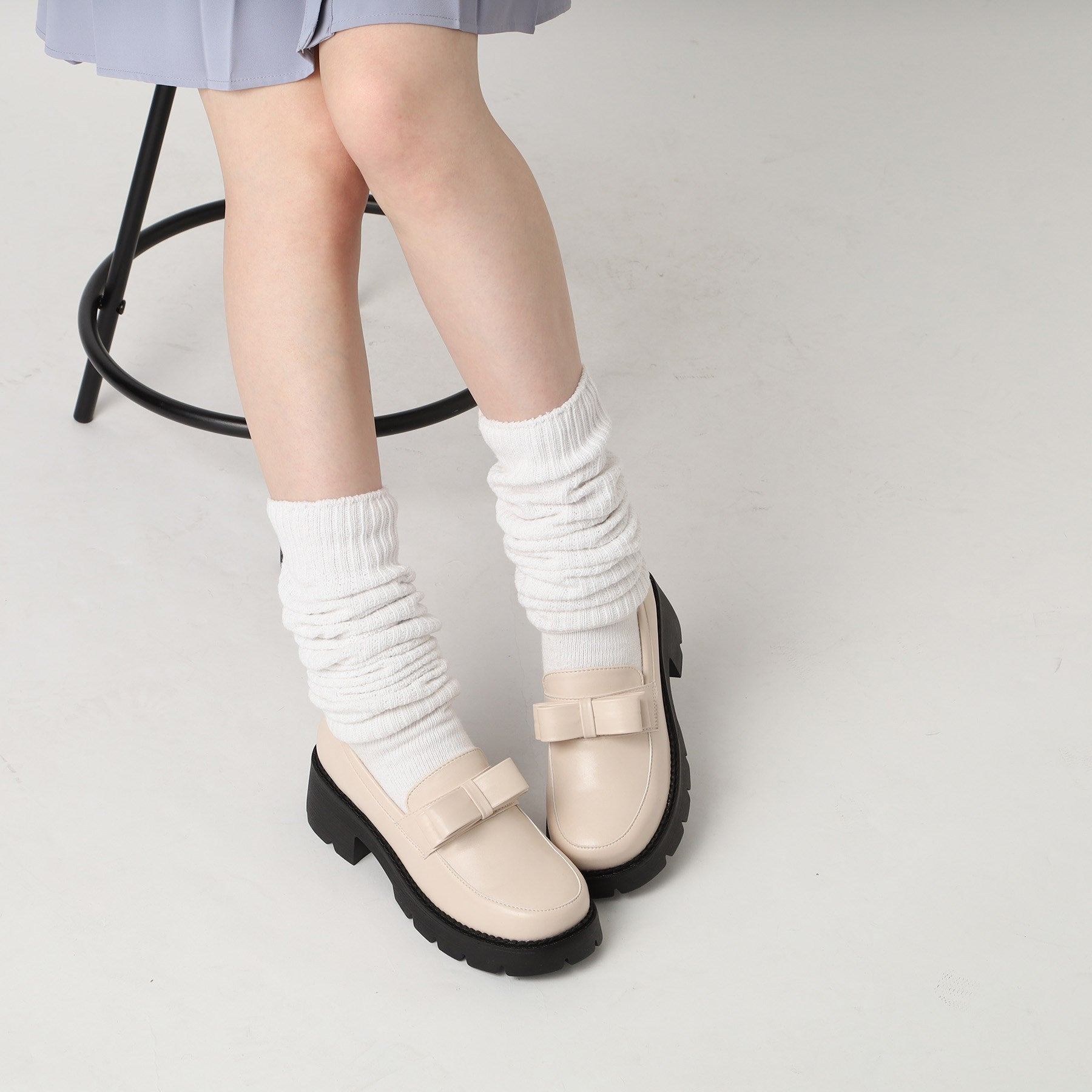 シーエス ティーアンドピー csT&P リボン付きローファーパンプス （アイボリー(004)） アイボリー(004)