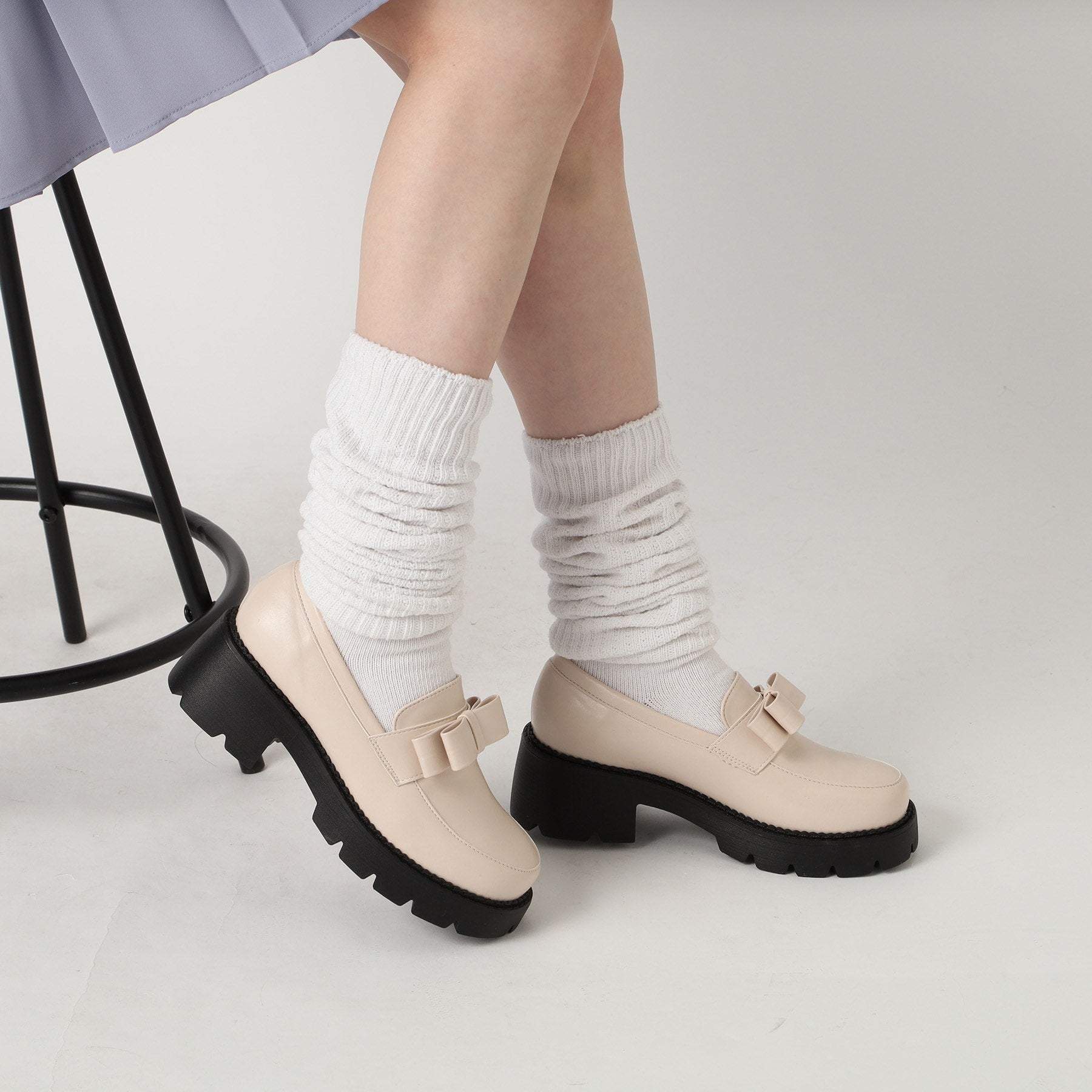 シーエス ティーアンドピー csT&P リボン付きローファーパンプス （アイボリー(004)） アイボリー(004)