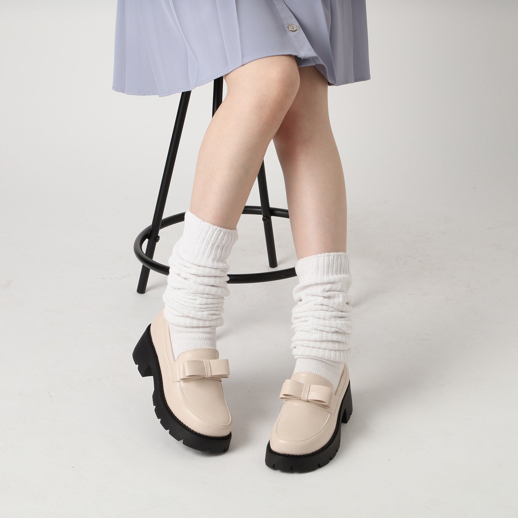 シーエス ティーアンドピー csT&P リボン付きローファーパンプス （アイボリー(004)） アイボリー(004)