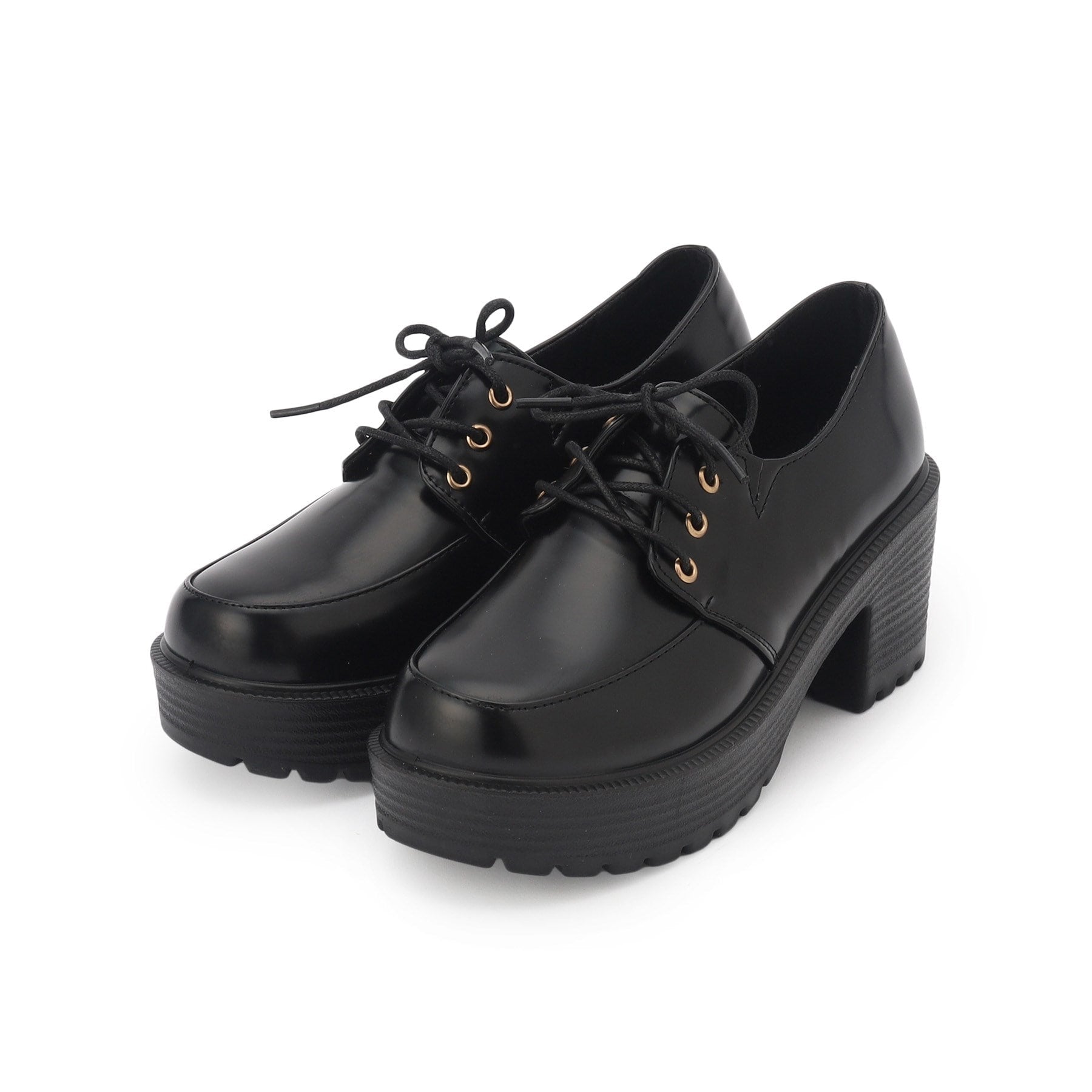 CS T&P Thick-soled Lace-up Pumps