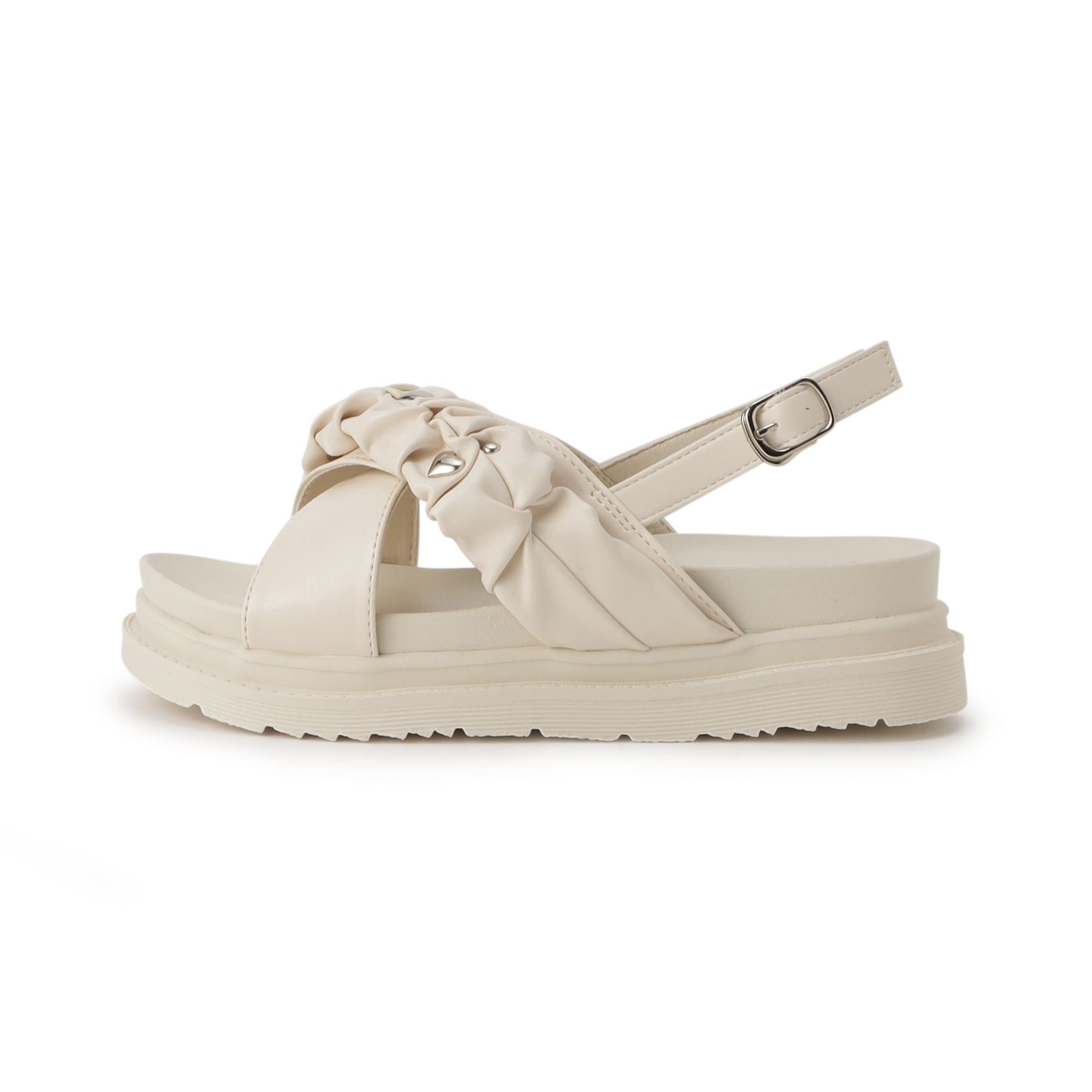 シーエス ティーアンドピー csT&P 厚底ハートスタッズスポサン