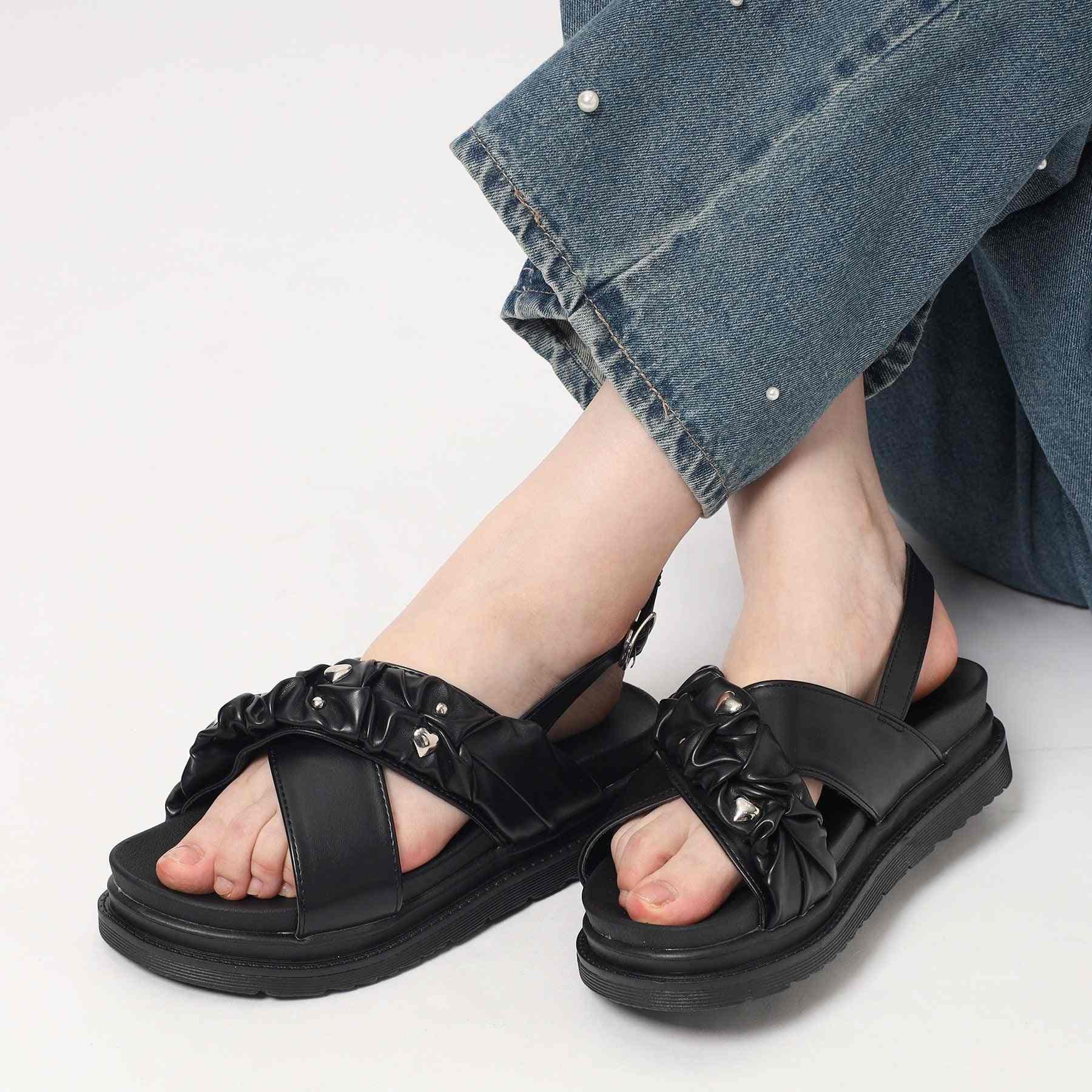 シーエス ティーアンドピー csT&P 厚底ハートスタッズスポサン