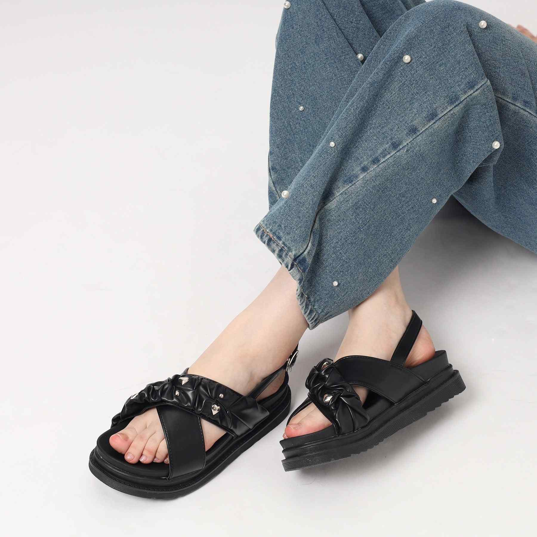 シーエス ティーアンドピー csT&P 厚底ハートスタッズスポサン