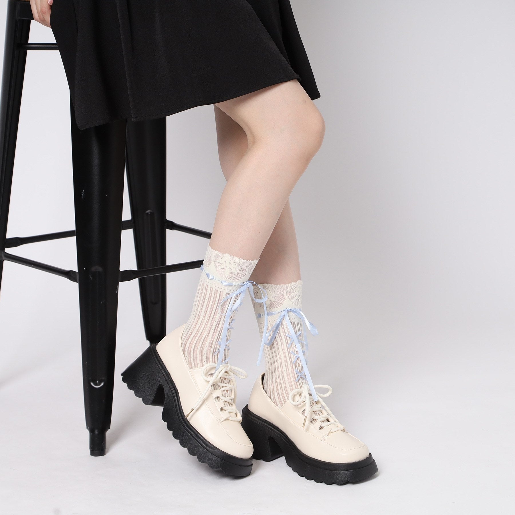 シーエス ティーアンドピー csT&P 厚底 レースアップパンプス （ｴﾅﾒﾙﾌﾞﾗｯｸ(219)） ｴﾅﾒﾙﾌﾞﾗｯｸ(219)