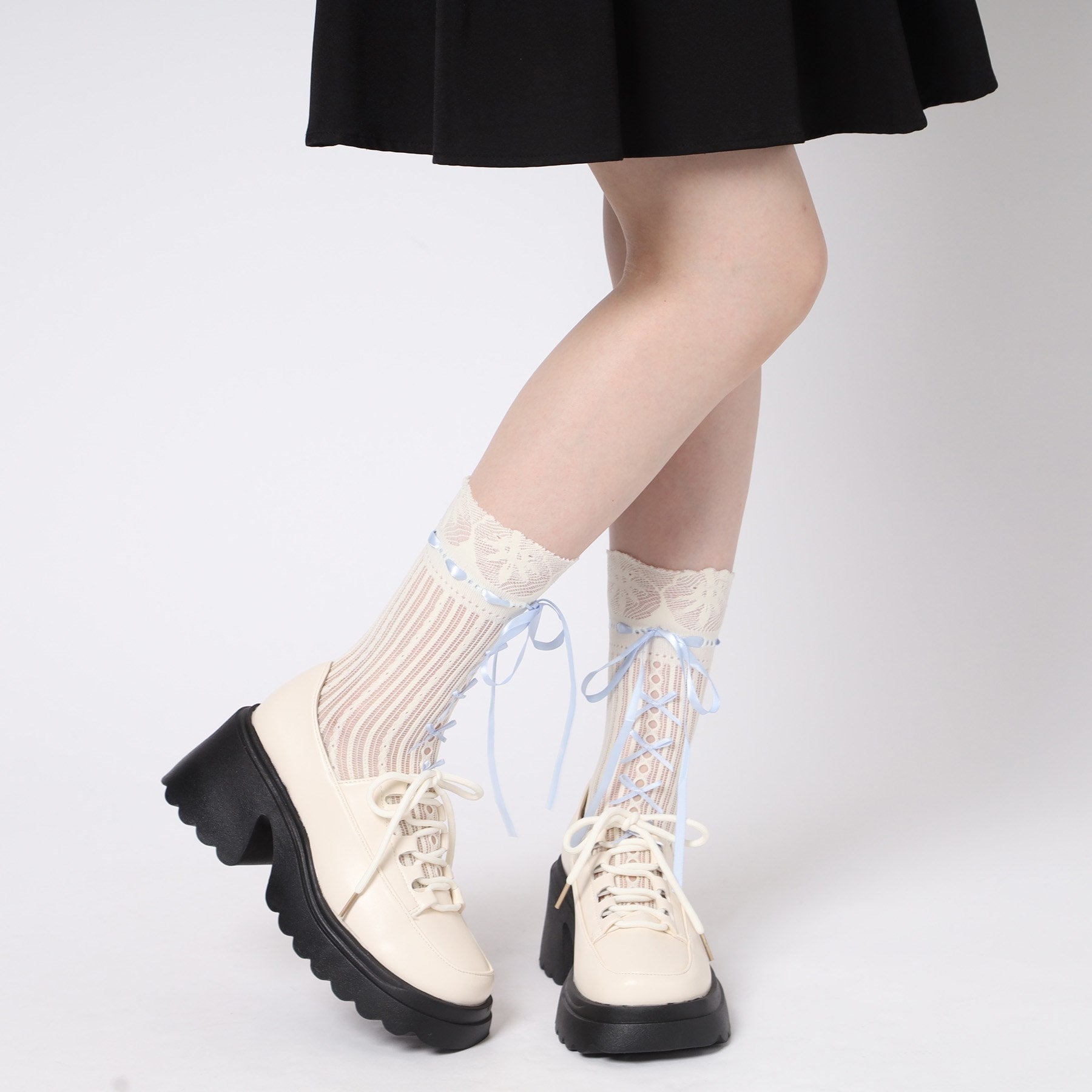 シーエス ティーアンドピー csT&P 厚底 レースアップパンプス （ｴﾅﾒﾙﾌﾞﾗｯｸ(219)） ｴﾅﾒﾙﾌﾞﾗｯｸ(219)