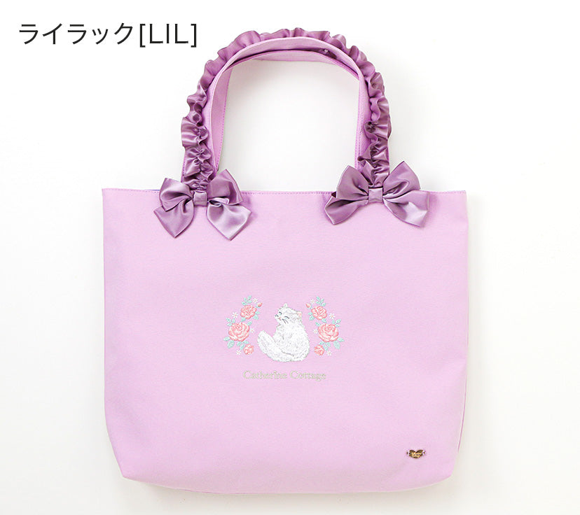 キャサリンコテージ Catherine Cottage 猫刺繍レッスンバッグ