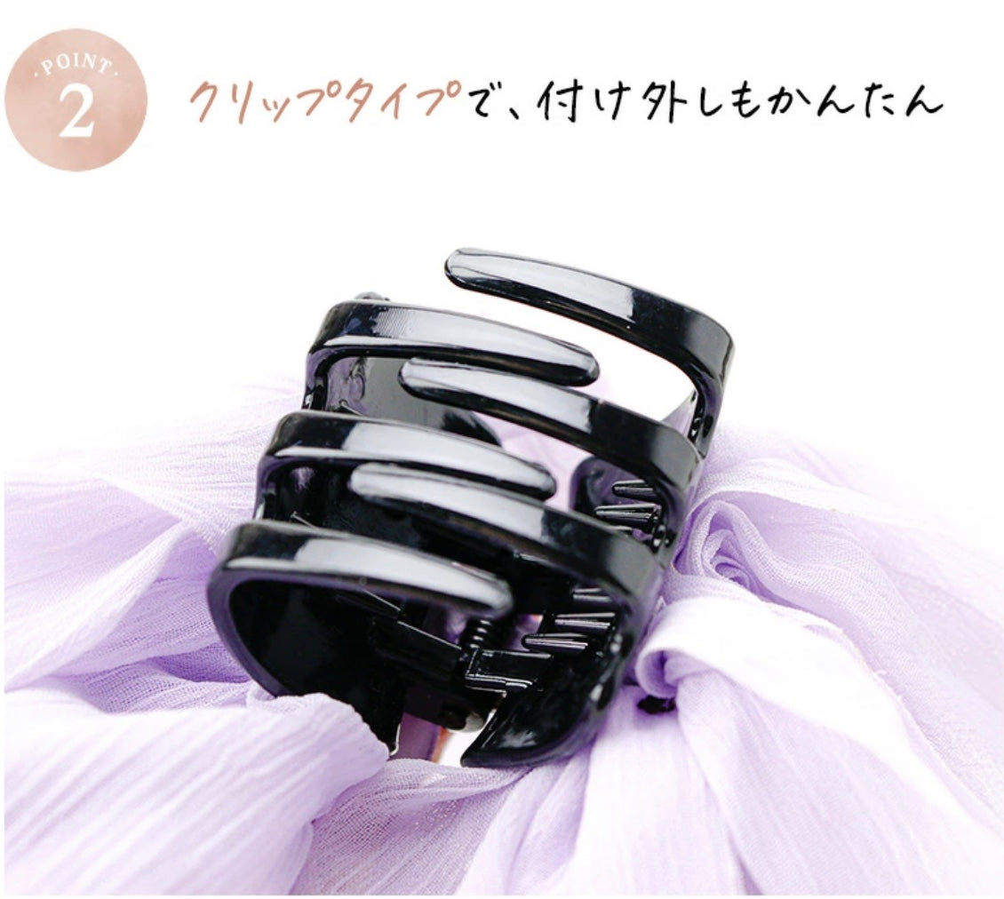 キャサリンコテージ Catherine Cottage ビッグシフォンリボンヘアクリップ （ホワイト[WHT]） ホワイト[WHT]