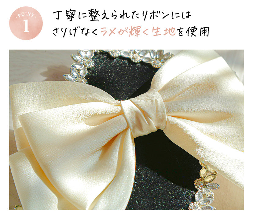 キャサリンコテージ Catherine Cottage マカロンラメリボンヘアクリップ （ホワイト[WHT]） ホワイト[WHT]