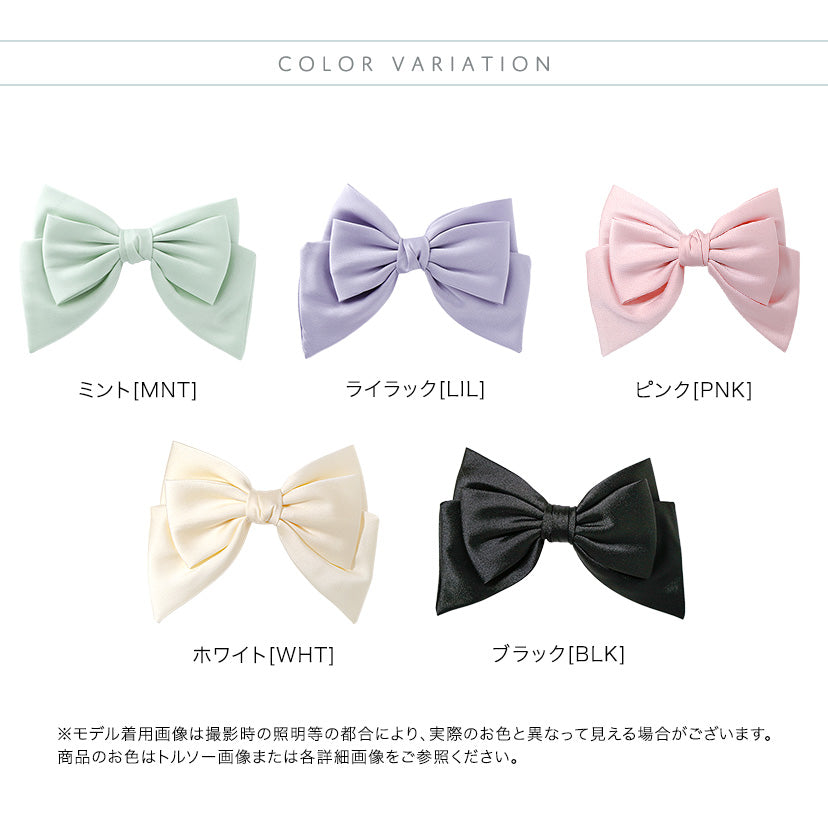 キャサリンコテージ Catherine Cottage マカロンラメリボンヘアクリップ （ホワイト[WHT]） ホワイト[WHT]