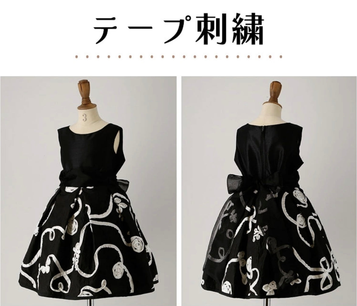 キャサリンコテージ Catherine Cottage プチプラキッズドレス （テープ刺繍・ホワイト[OWT6]） テープ刺繍・ホワイト[OWT6]
