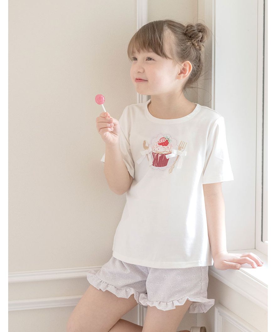 キャサリンコテージ Catherine Cottage デコレーションプリント半袖Tシャツ