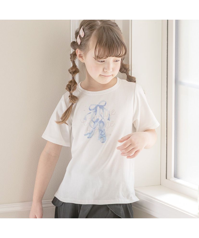 キャサリンコテージ Catherine Cottage デコレーションプリント半袖Tシャツ,トゥシューズ[AJ]
