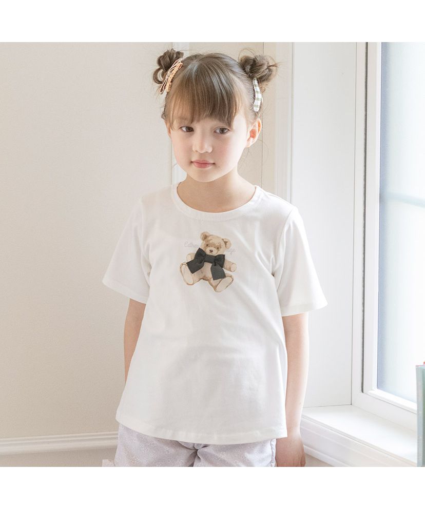キャサリンコテージ Catherine Cottage デコレーションプリント半袖Tシャツ,テディベア[BJ]