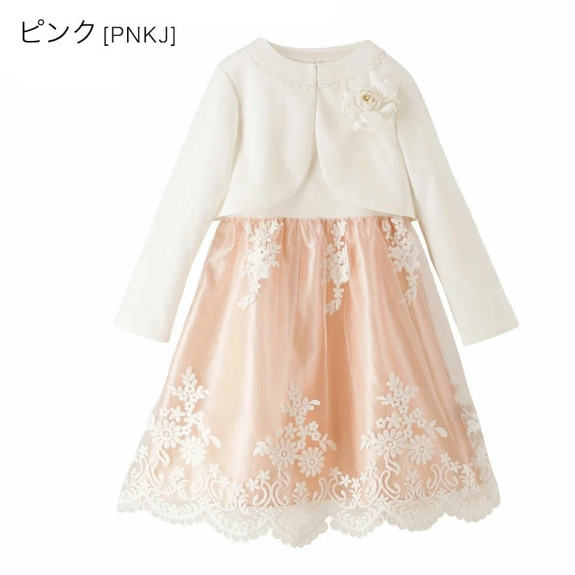 キャサリンコテージ Catherine Cottage スカラップレースワンピース＆ポンチボレロスーツセット （ミント[MNTJ]） ミント[MNTJ]