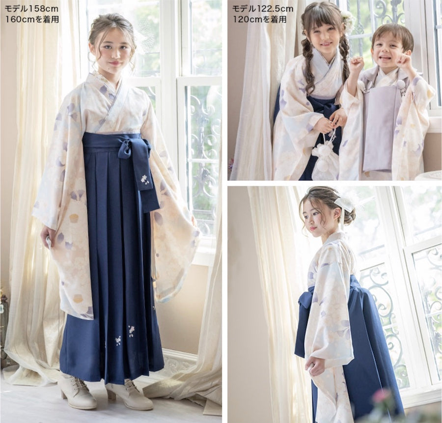 キャサリンコテージ Catherine Cottage 簡単着付けの袴セット （いにしえ華車赤×濃茶袴[A1]） いにしえ華車赤×濃茶袴[A1]