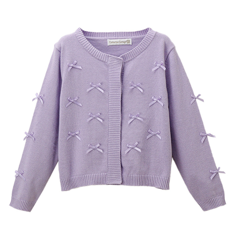 キャサリンコテージ Catherine Cottage 綿100%コンシールボタンカーディガン