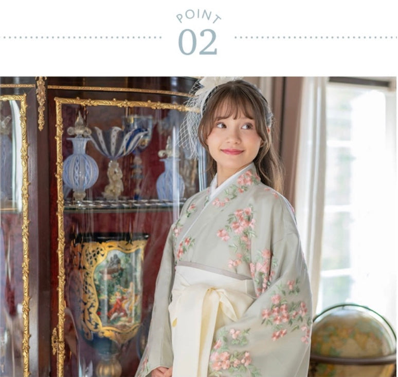 キャサリンコテージ Catherine Cottage 刺繍チュールレース袴一体型着物ワンピース