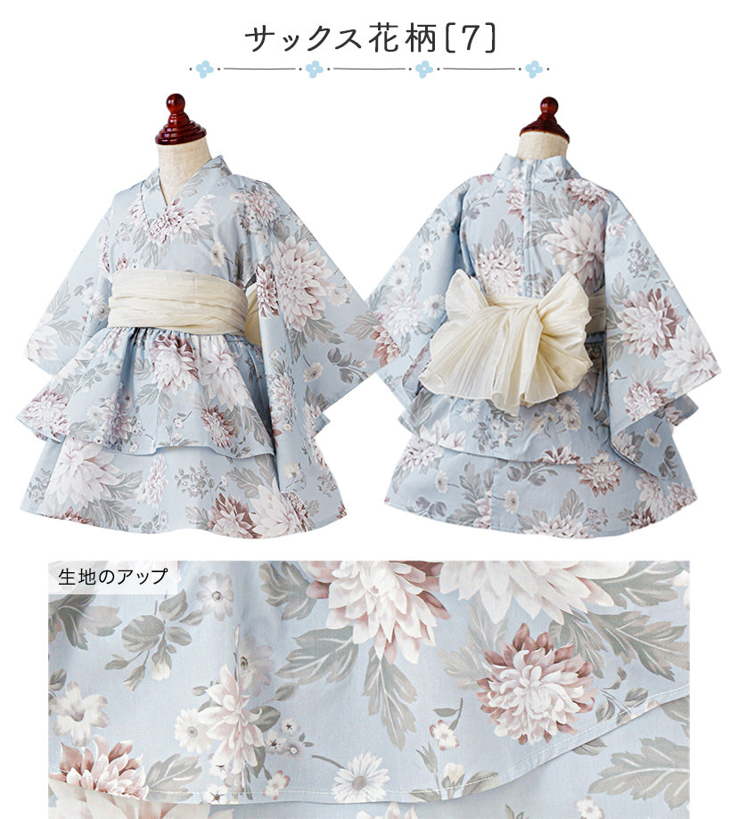 キャサリンコテージ Catherine Cottage ワンピース浴衣ドレス （小花柄猫ライラック[16]） 小花柄猫ライラック[16]