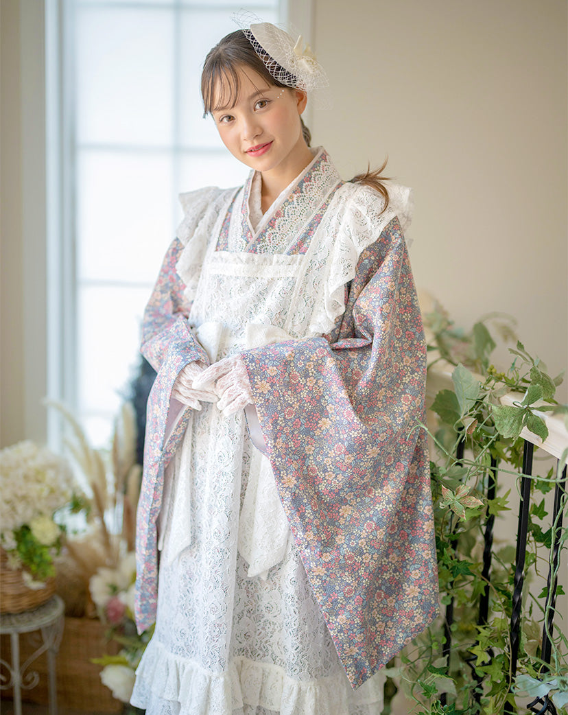 キャサリンコテージ Catherine Cottage レースエプロン着物ワンピース （ダリアベージュ[OWT]） ダリアベージュ[OWT]