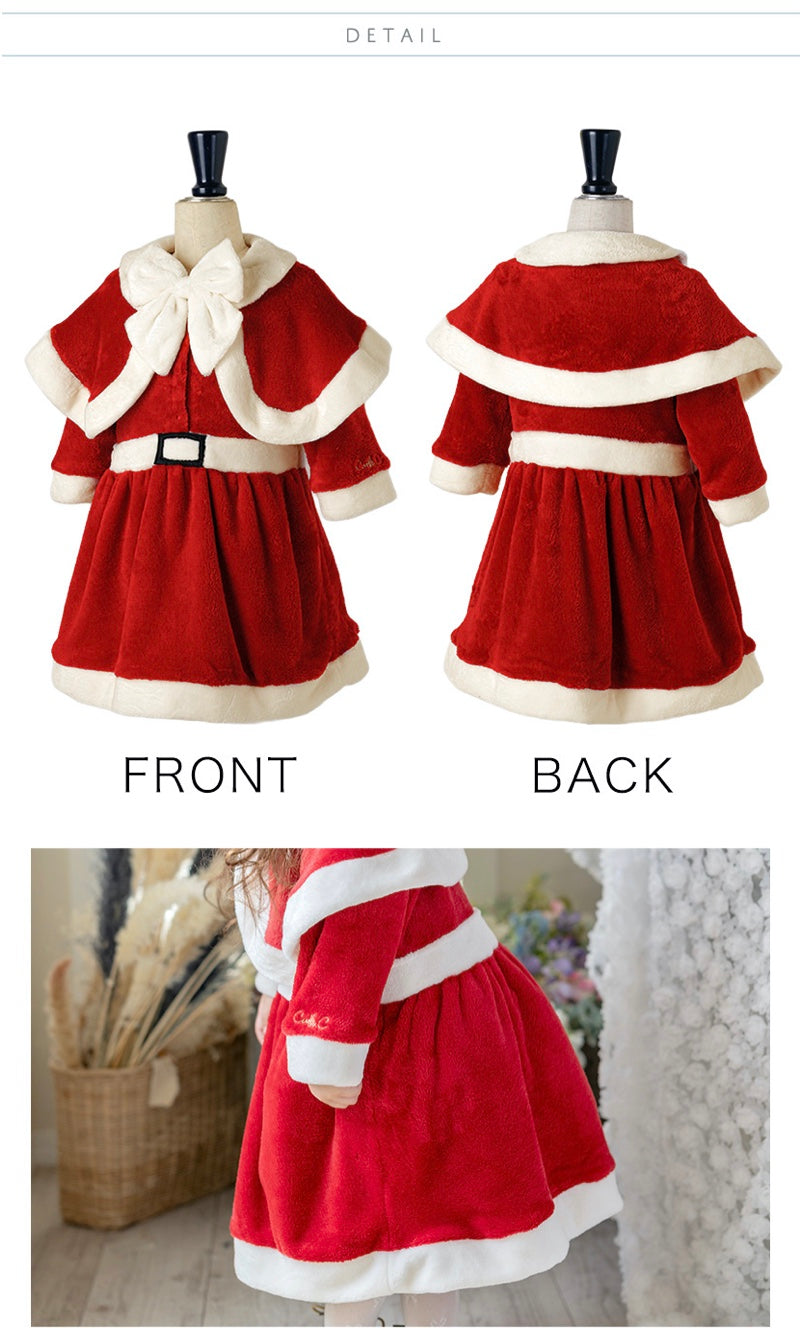 キャサリンコテージ Catherine Cottage ケープ付きキッズサンタワンピース （レッド[RED]） レッド[RED]